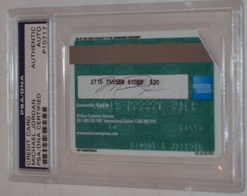 The back of Michael Jordan's AMEX card, which you can buy