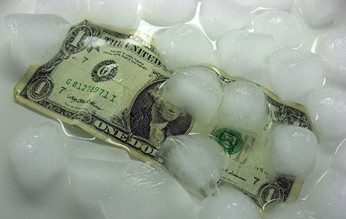 melting money and ice