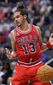 Image courtesy of Keith Allison/Flickr.  Joakim Noah lead the Bulls to victory with a monster line of 26/19/6.