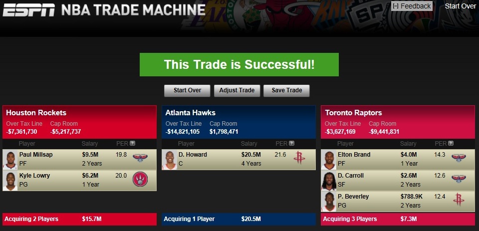 *Here’s another which picks would likely need to be sent to the Toronto Raptors; the Atlanta Hawks and Houston Rockets both have a lot of picks.