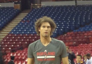 Photo by Steven Covella | Baller Mind Frame. Robin Lopez during pregame warmups before Portland Trail Blazers at Sacramento Kings on 1/7/14.