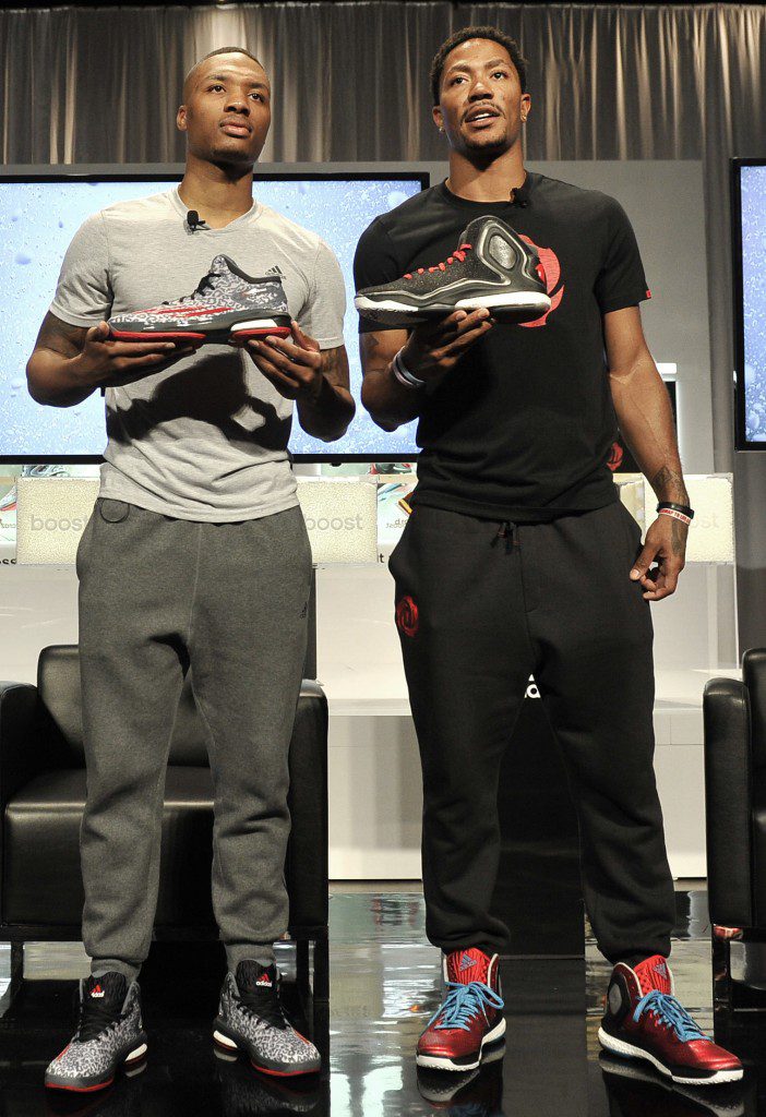 Derrick Rose & Damian Lillard (L), D Rose 5 Boost & Crazy Light Boost (1)