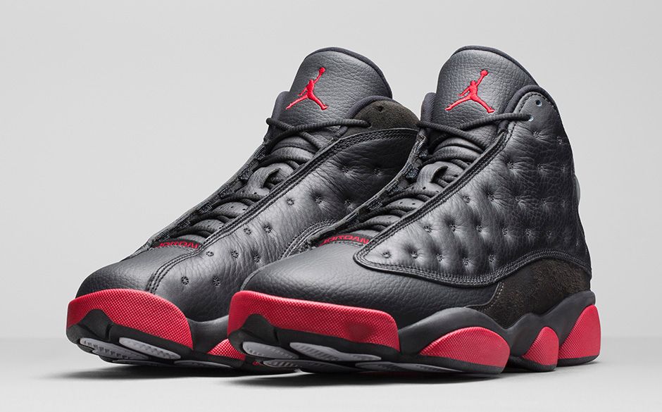 retro 13 jordans red and black