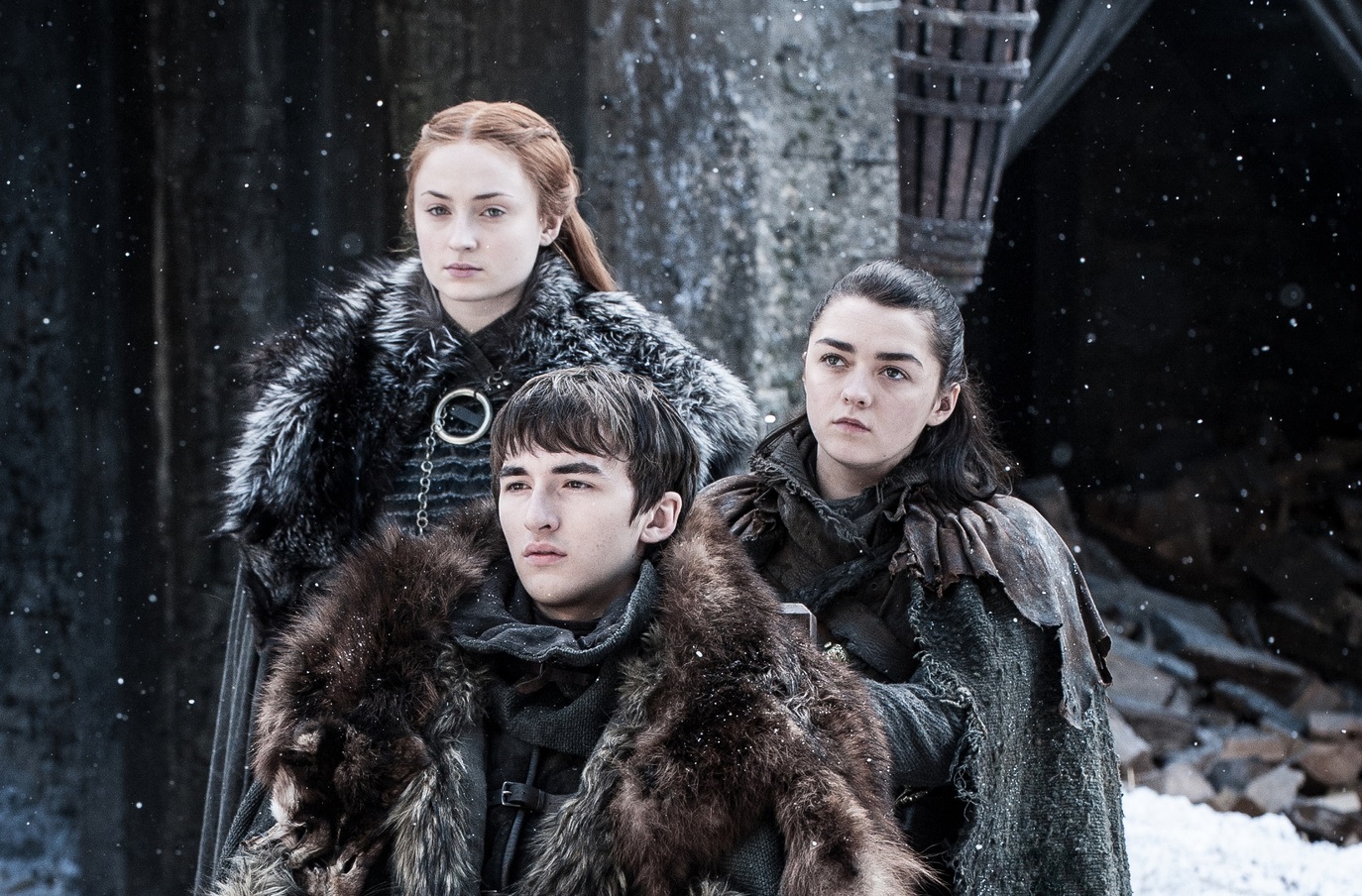 Sansa-Arya-and-Bran-reunited-The-Spoils-of-War