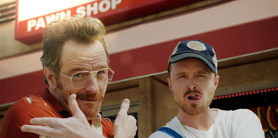 Bryan Cranston and Aaron Paul Reunite for 'Barely Legal Pawn'