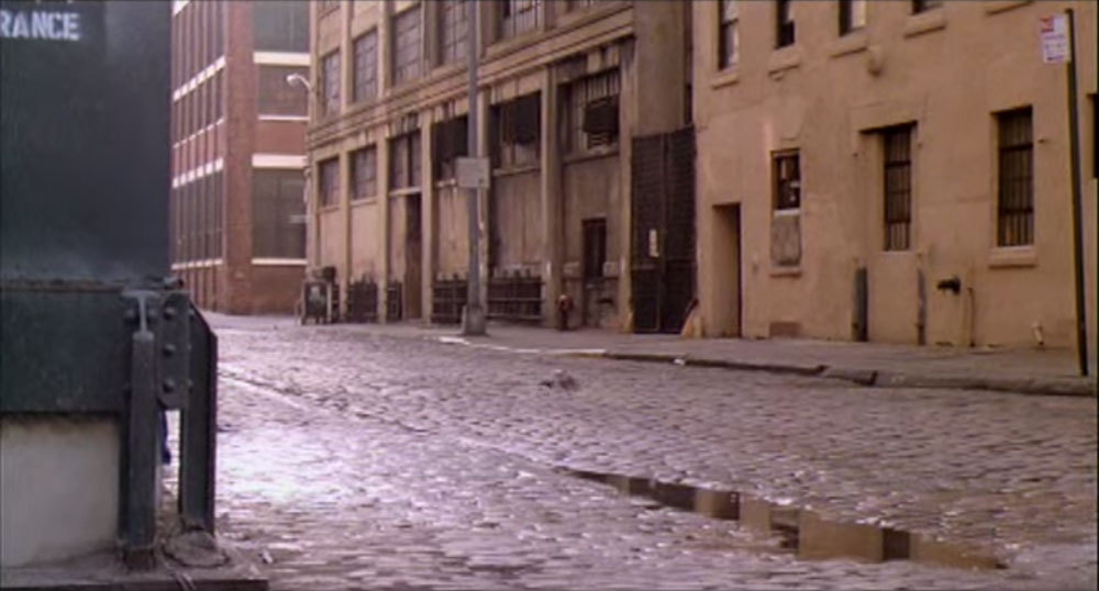 empty street in DUMBO
